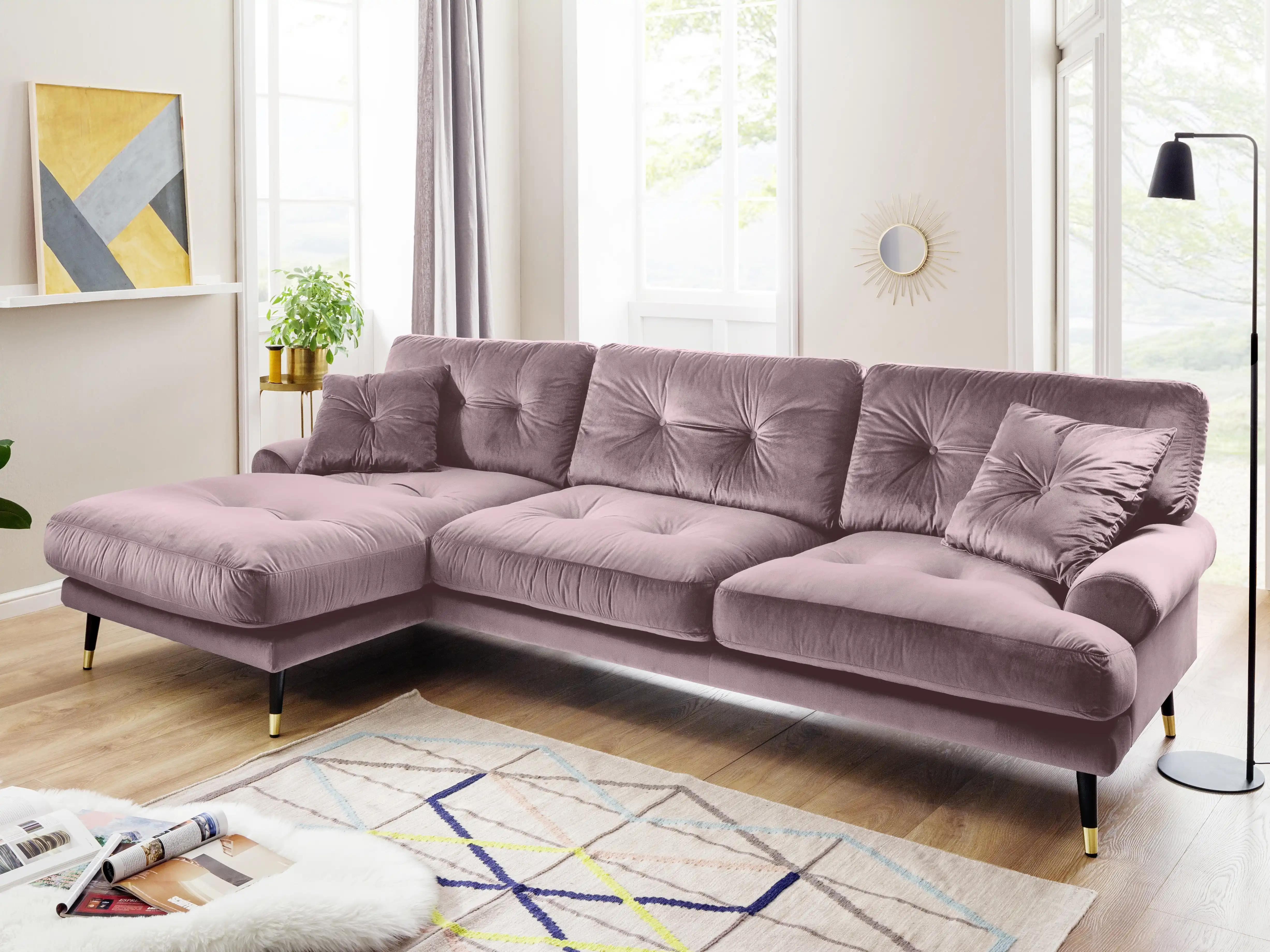 Ecksofa Howard IV | Rosa