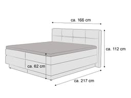 Boxspringbett Saargau | Grau