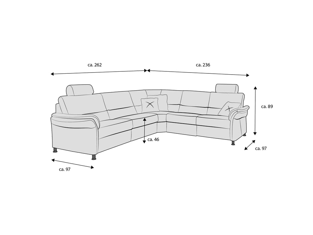 Ecksofa Zanano VIII | Braun