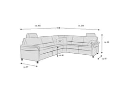 Ecksofa Zanano VIII | Braun