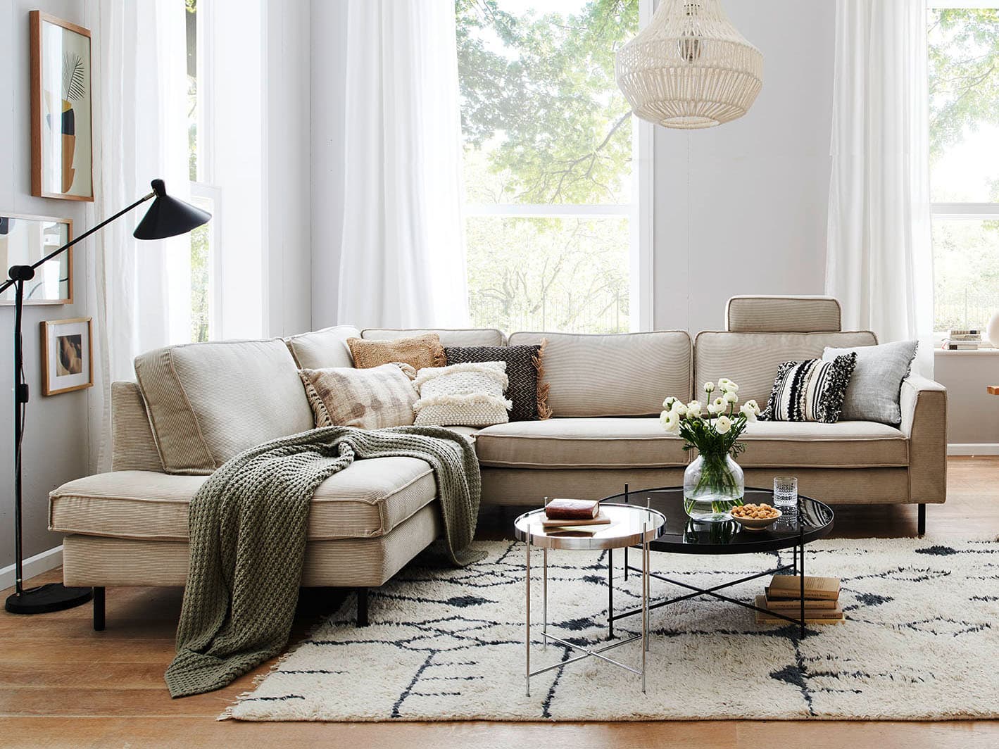 Ecksofa Kaitlynn VIII | Weiß