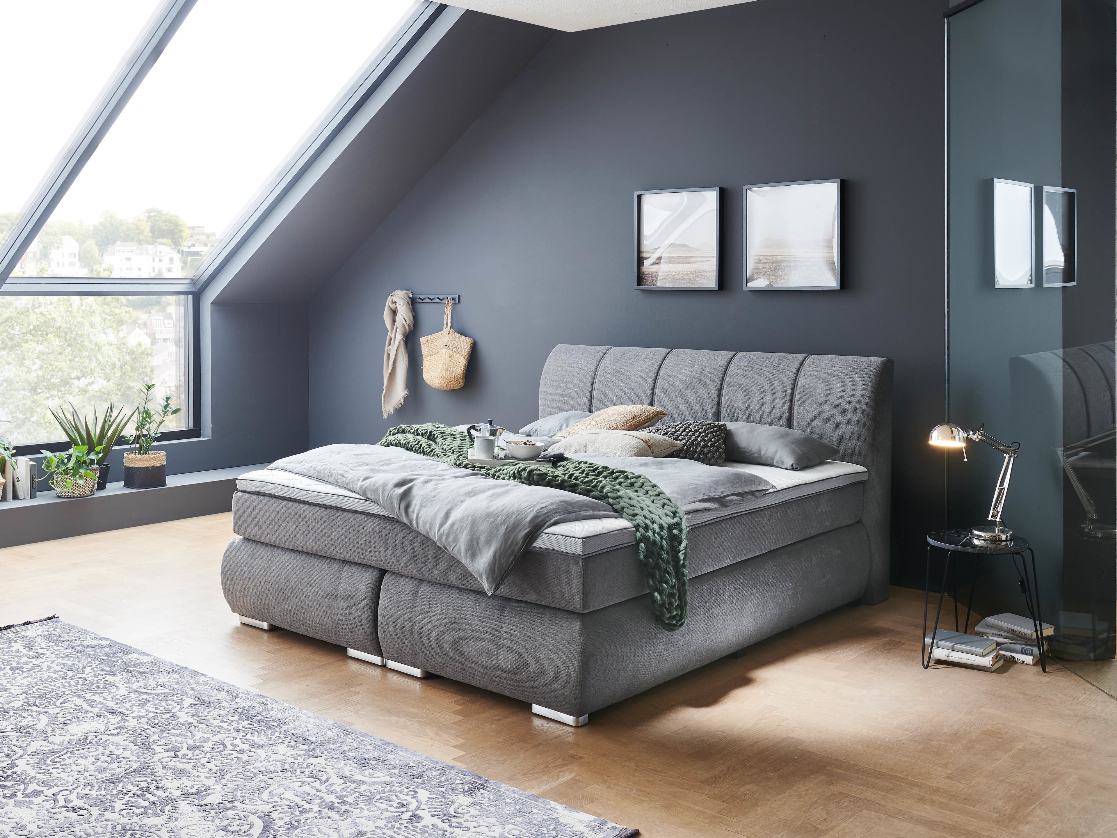 Boxspringbett Sarnica | Grau