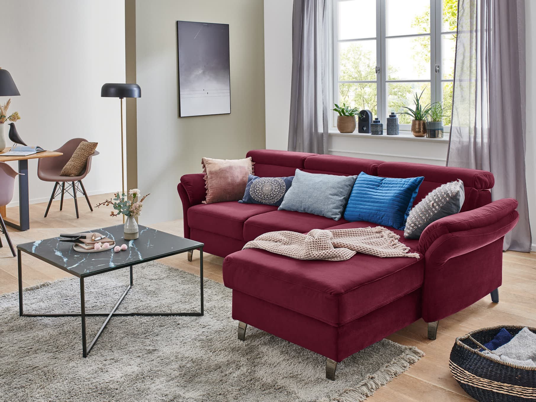 Ecksofa Scandicci IV | Rot