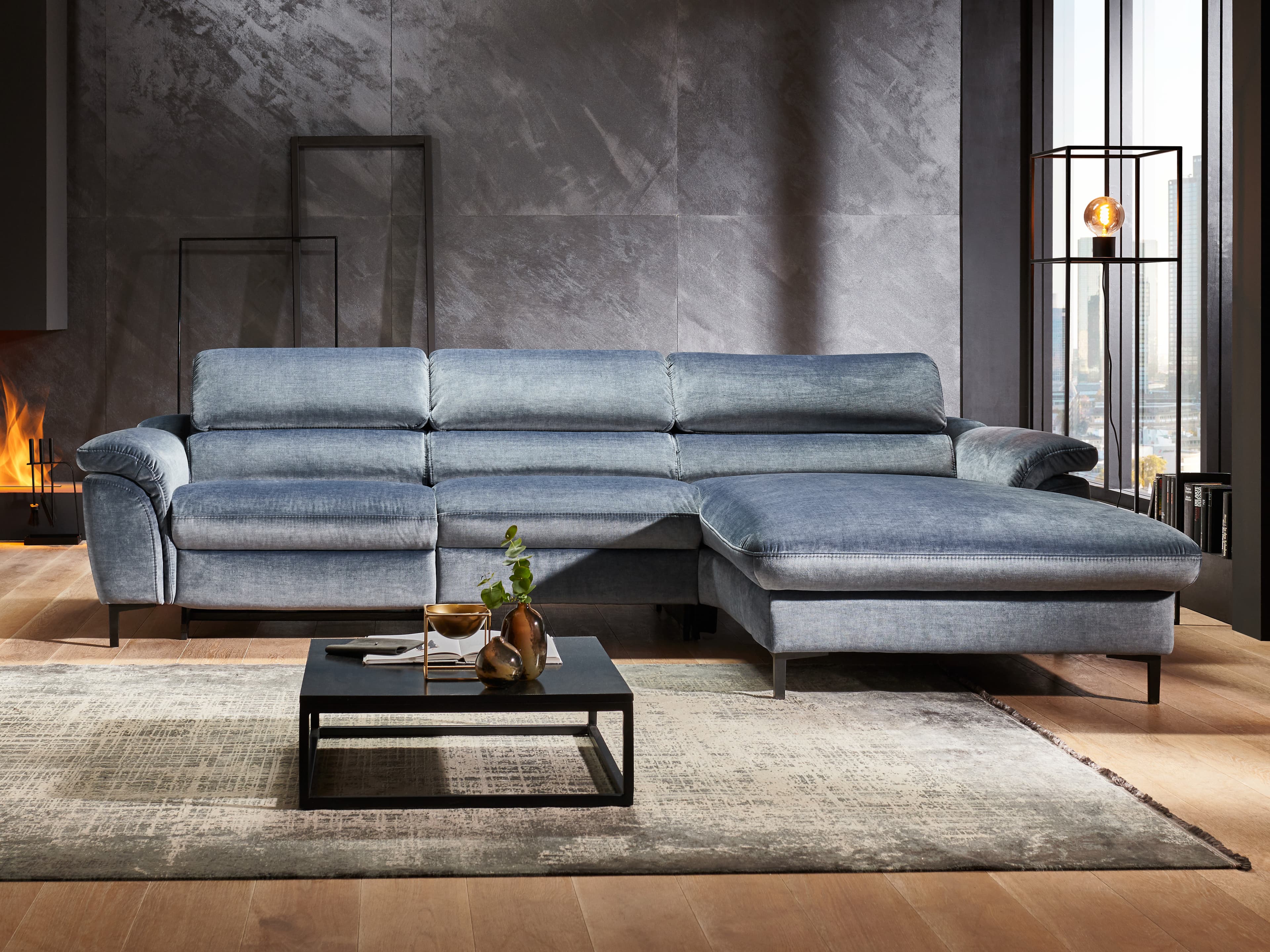 Ecksofa Hennens IV | Blau
