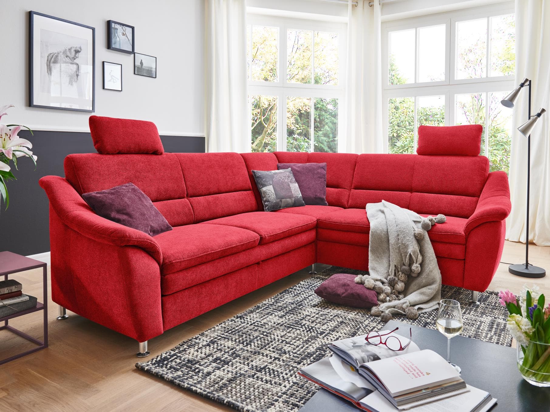 Ecksofa Sanzeno | Rot