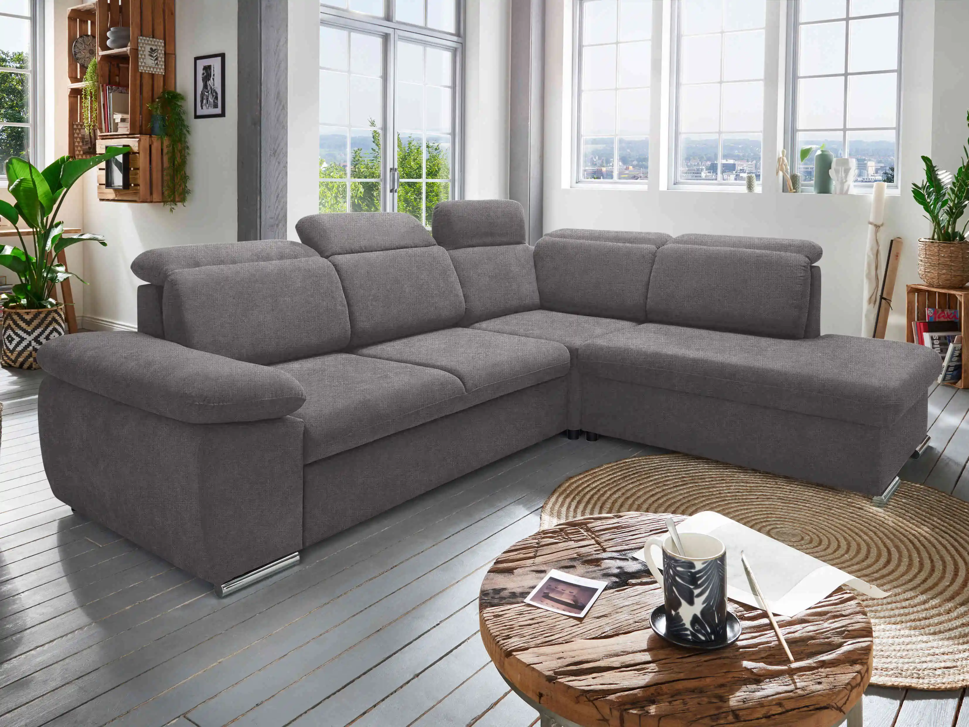 Ecksofa Boris II | Grau