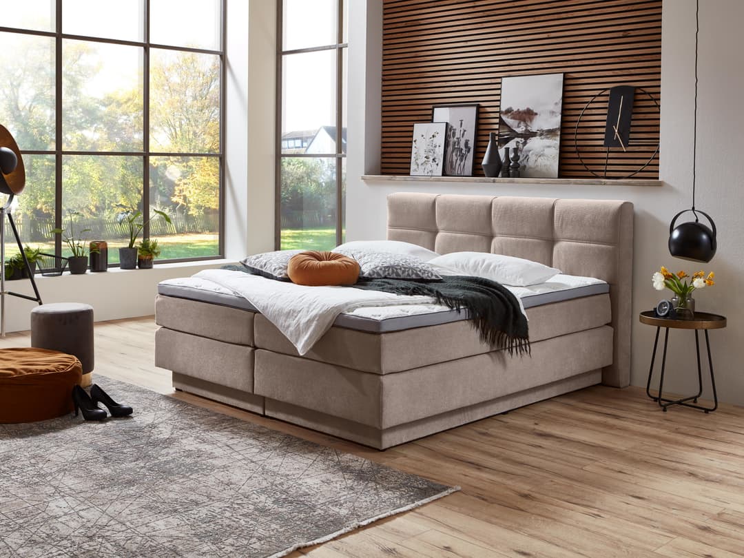 Boxspringbett Saargau | Beige