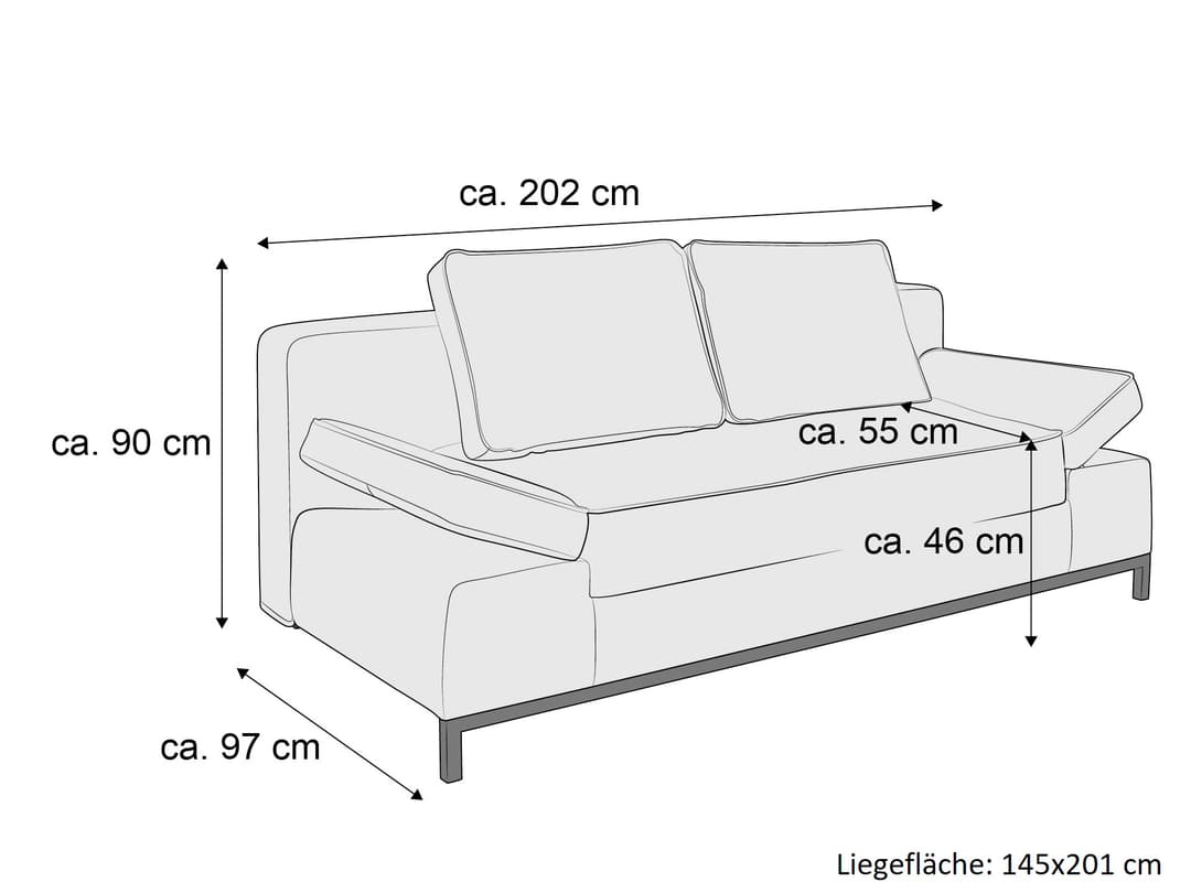 Schlafsofa Sambesi | Grau