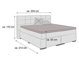 Boxspringbett Sadnig | Grau