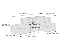 Ecksofa Marcella III | Weiß