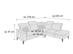 Ecksofa Pune | Braun