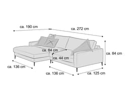 Ecksofa Cortino VIII | Grau