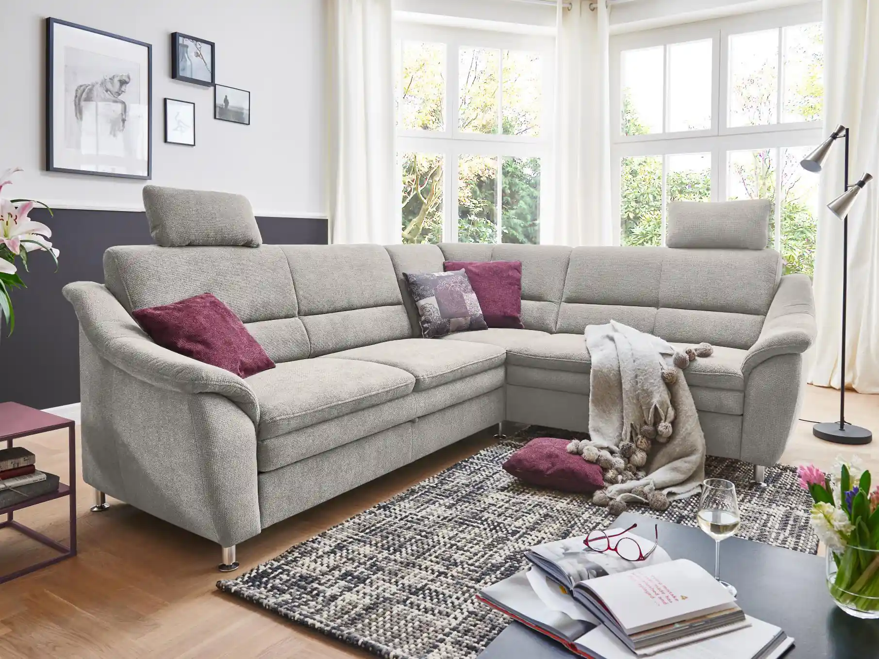 Ecksofa Sanzeno | Grau