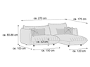 Ecksofa Gia | Grau 4