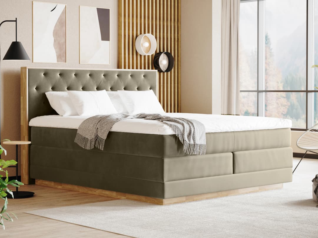 Boxspringbett Cossau | Beige