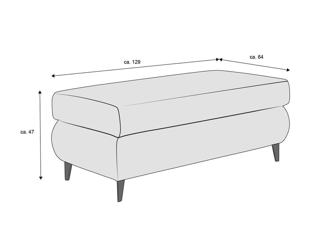 Polsterhocker Monno III | Blau