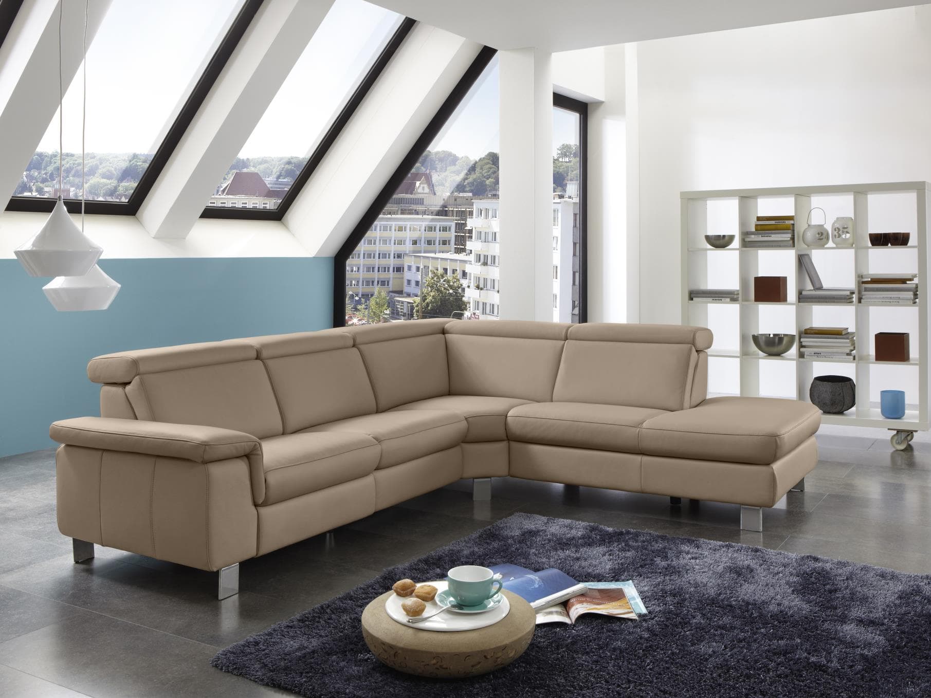 Ecksofa Pomezia V | Grau