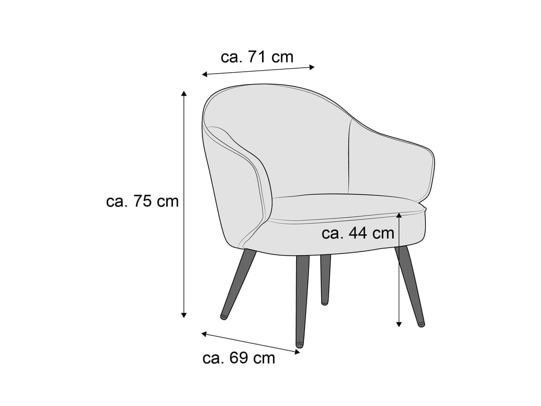 Sessel Anthony II | Rosa