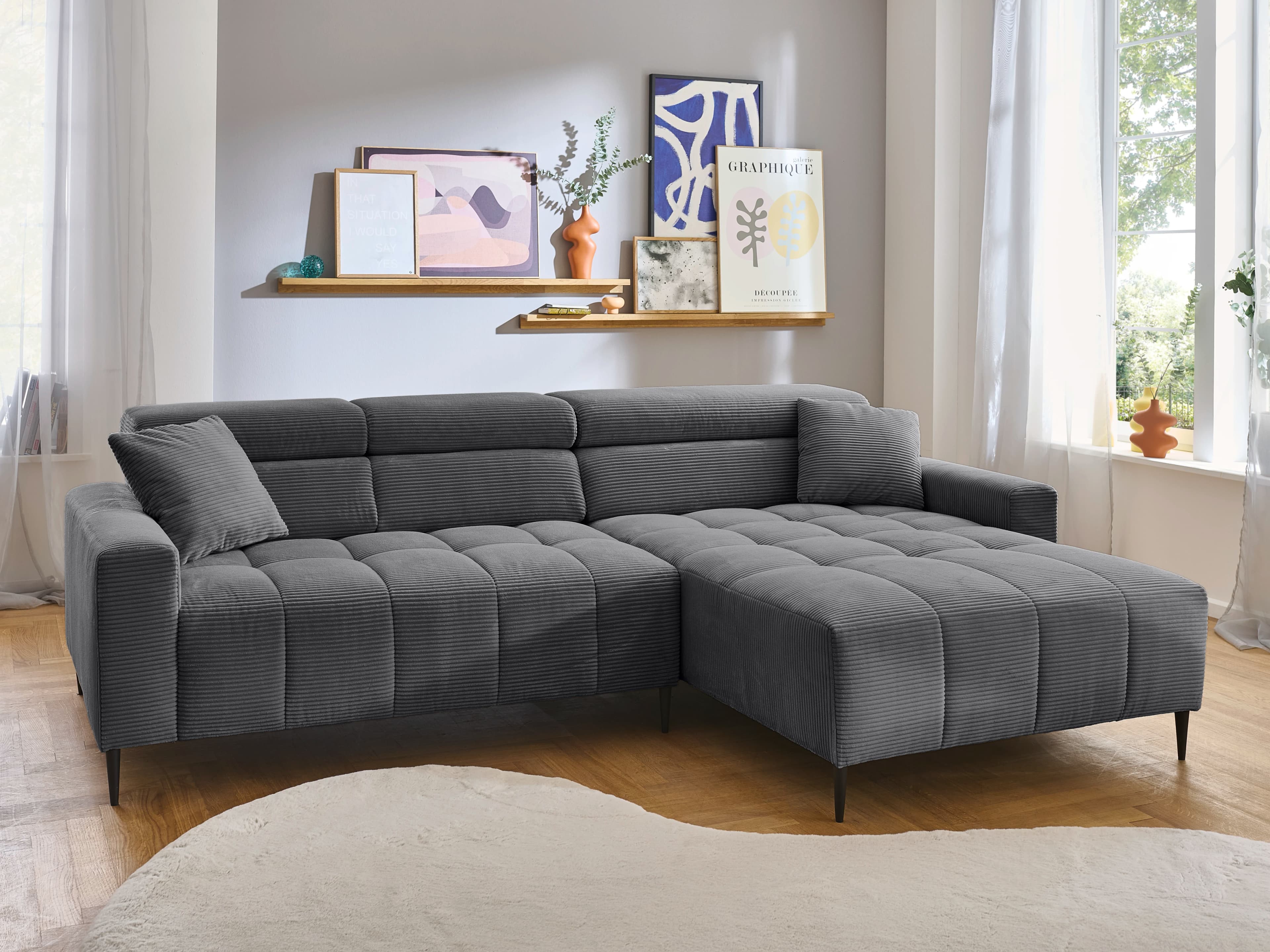 Ecksofa Isla | Grau