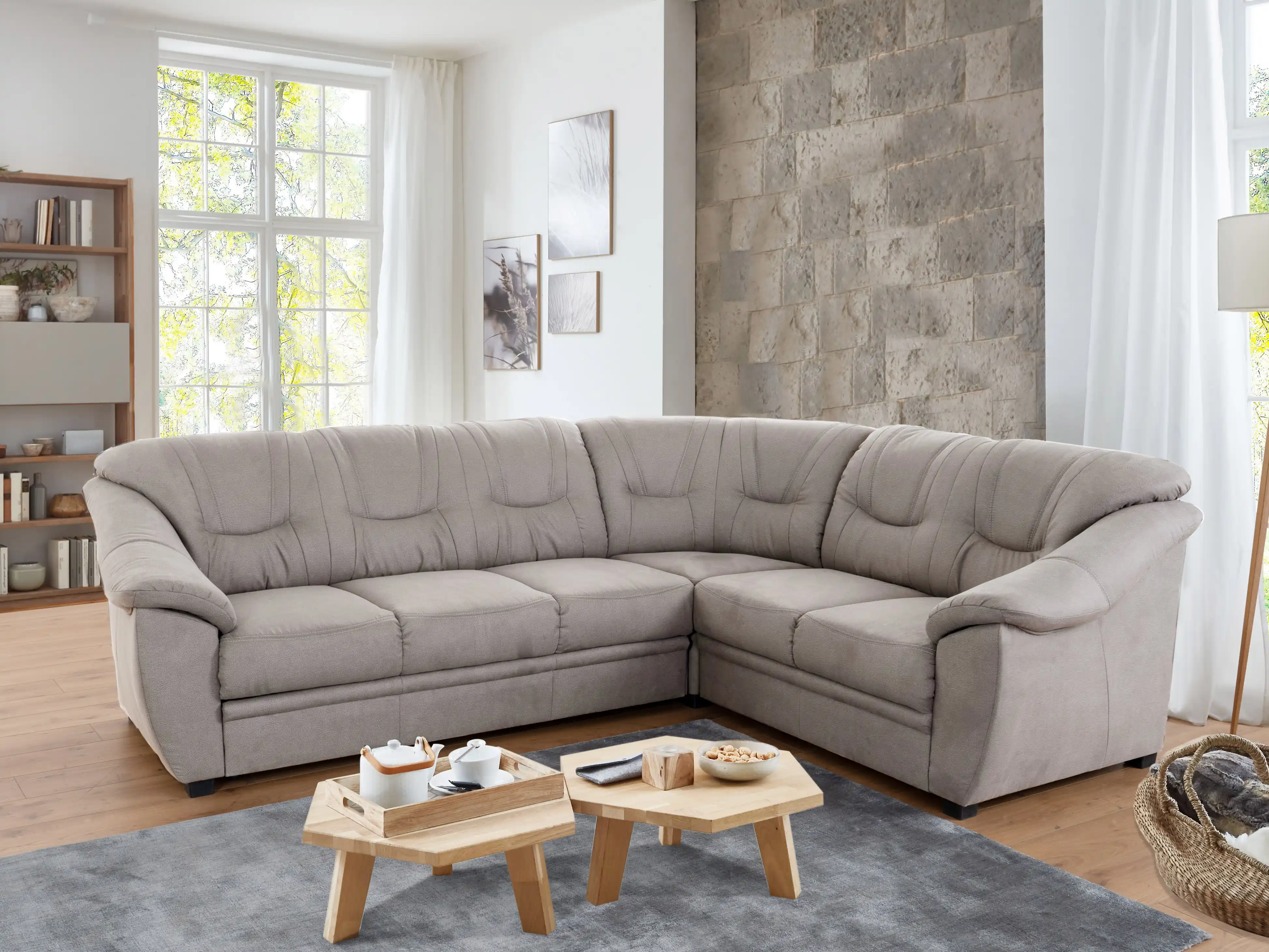 Ecksofa Sabura | Grau