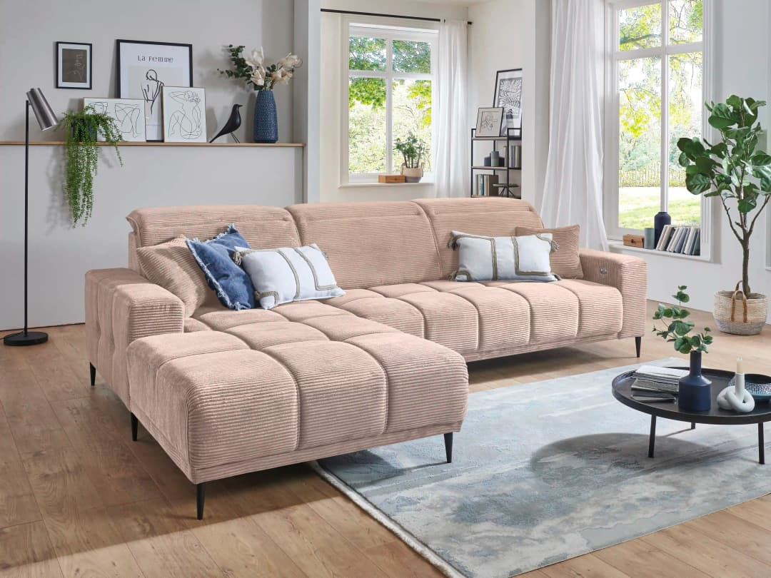 Ecksofa Irun III | Rosa