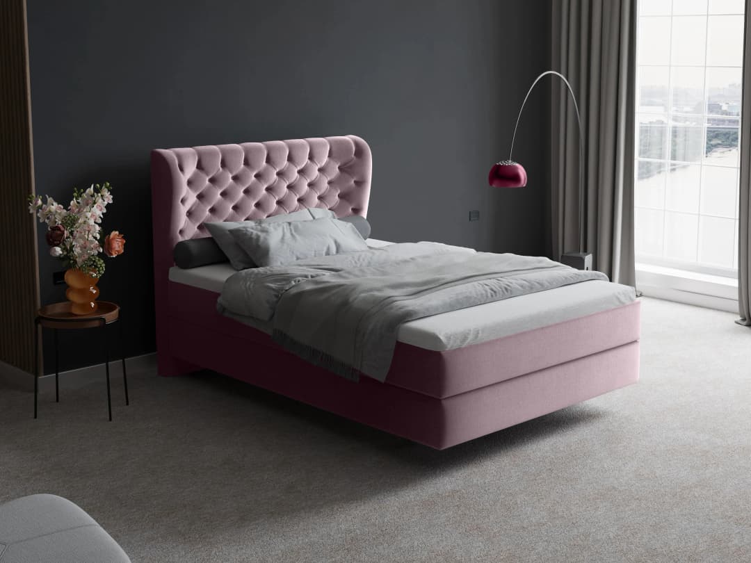 Boxspringbett Sanatro III | Rosa