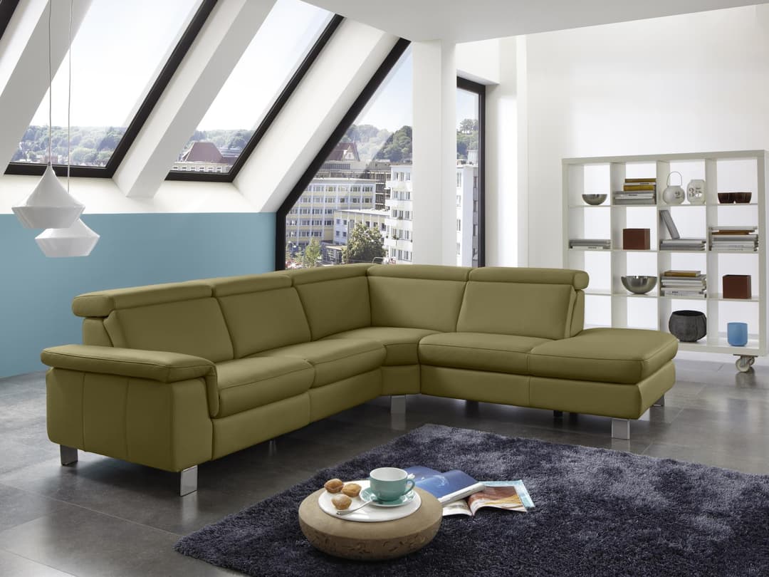 Ecksofa Pomezia V | Grün
