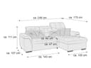 Ecksofa Marcon | Grau 4