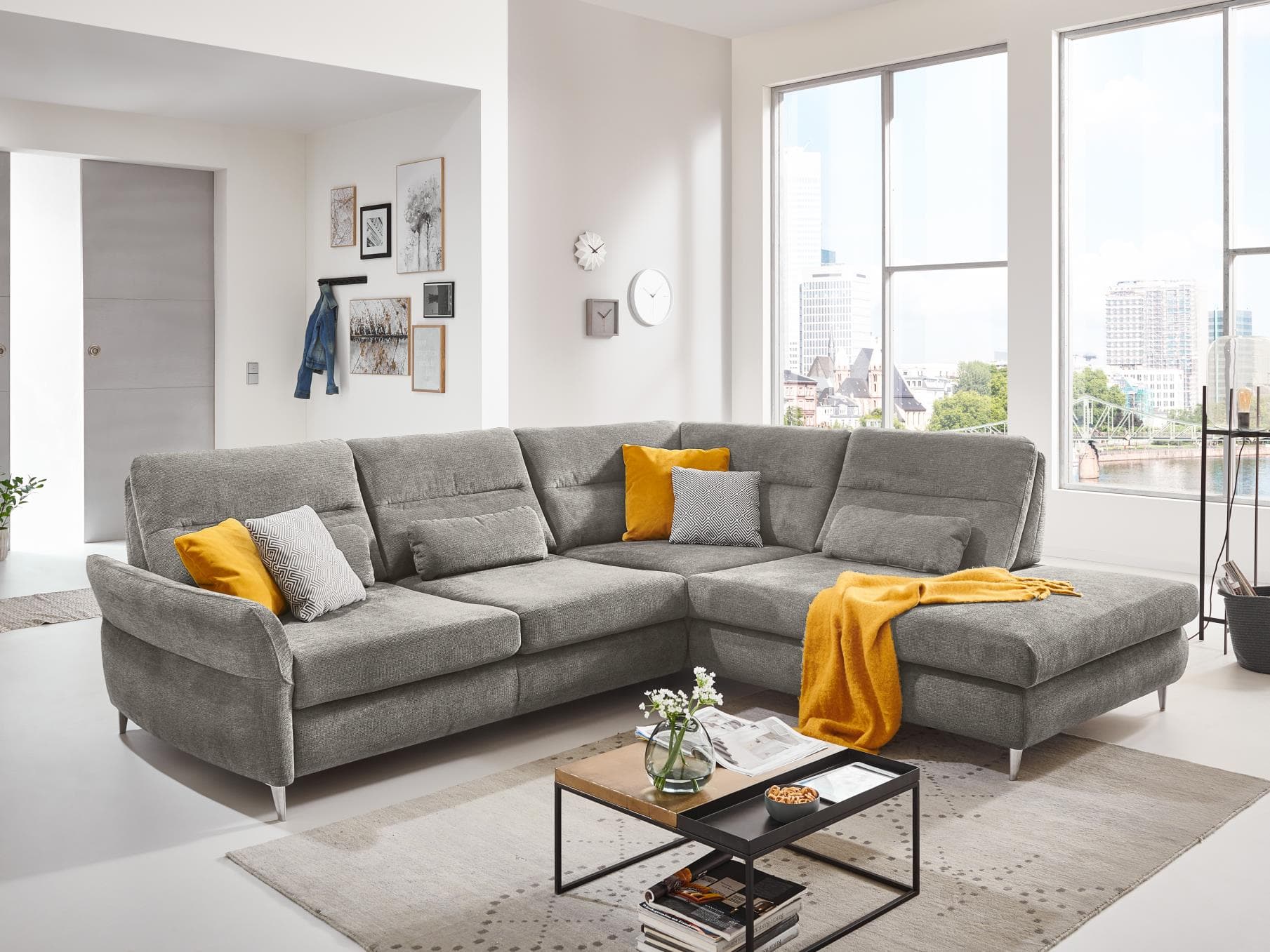 Ecksofa Monno II | Grau