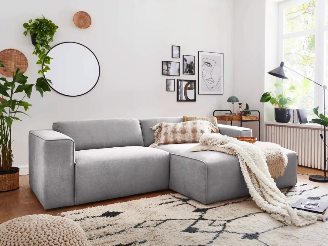 Ecksofa Kaja | Grau