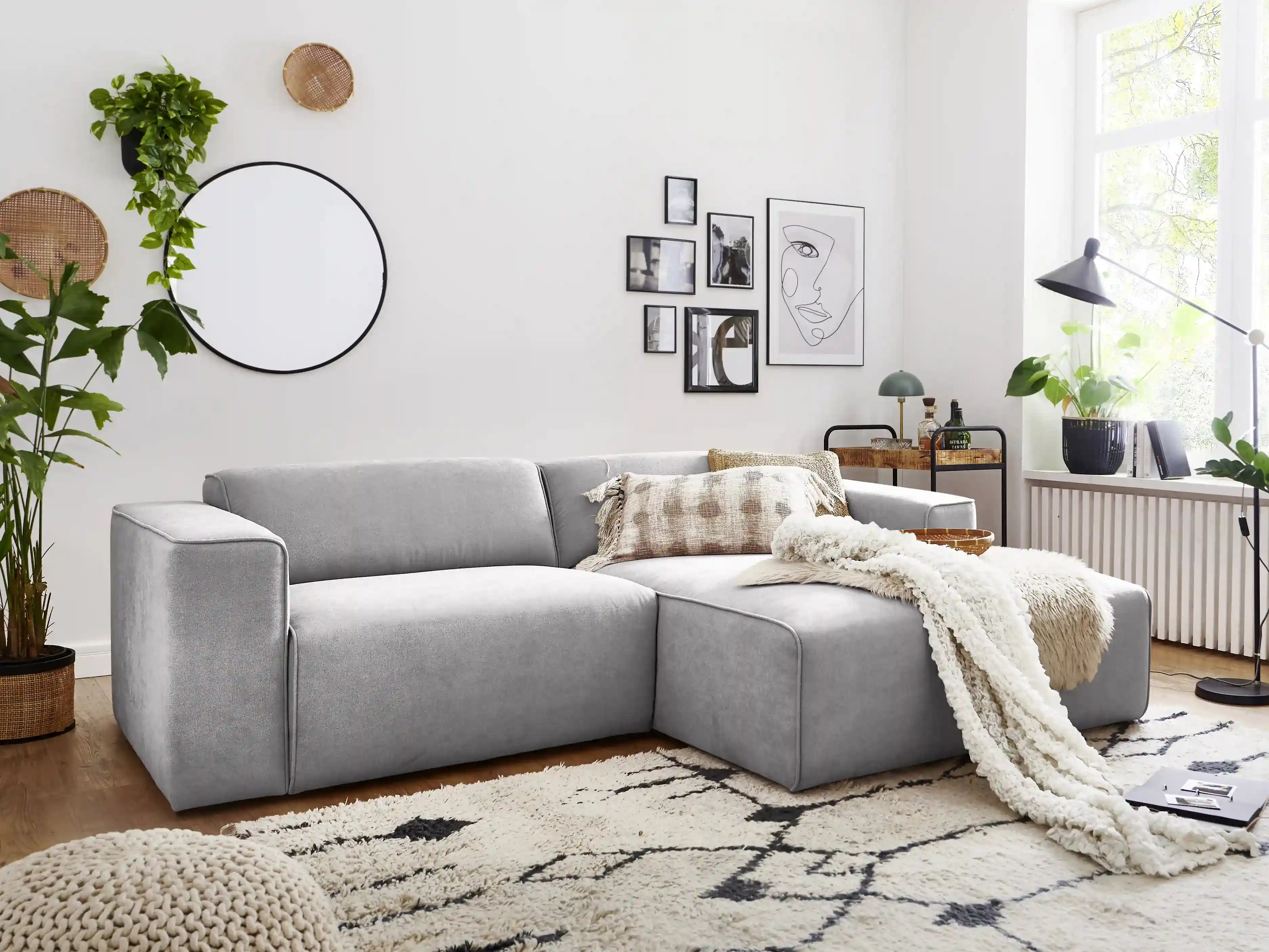 Ecksofa Kaja | Grau