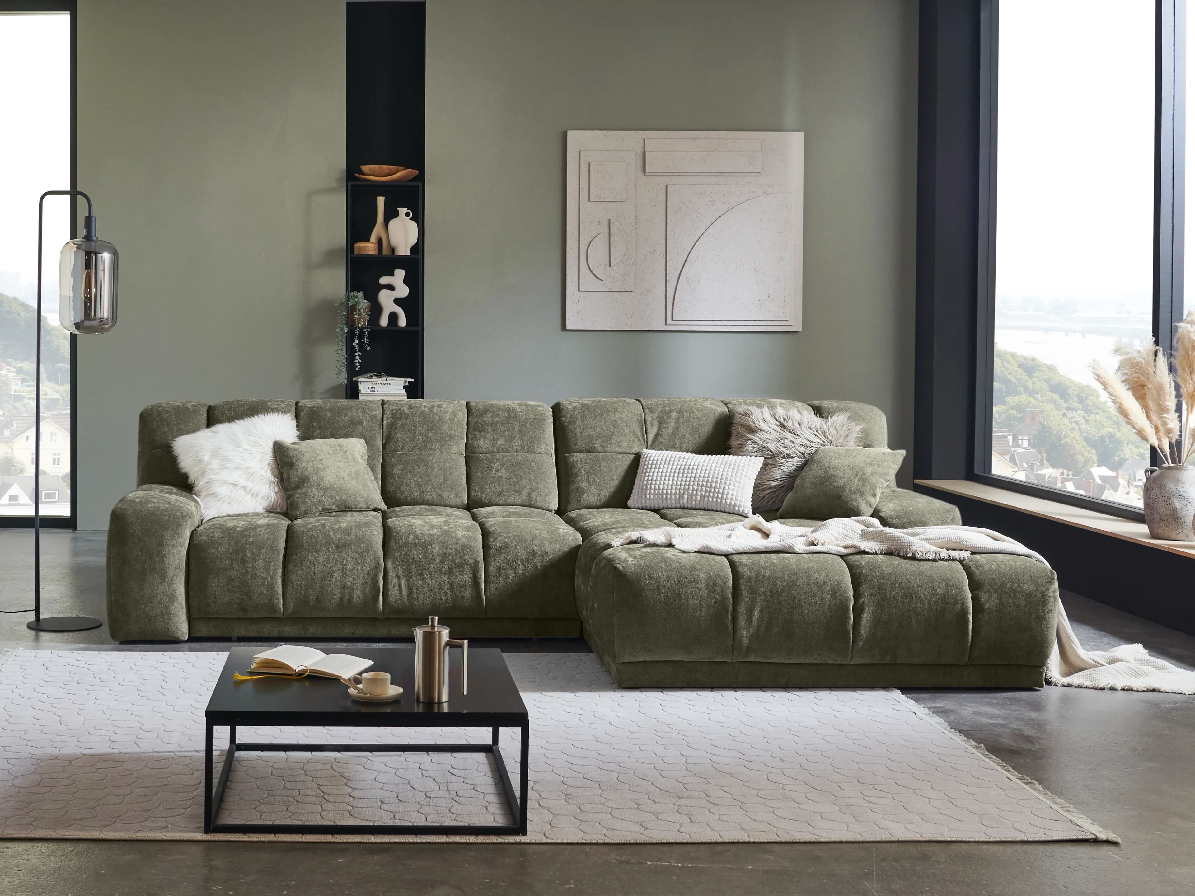 Ecksofa Isolengo II | Grün