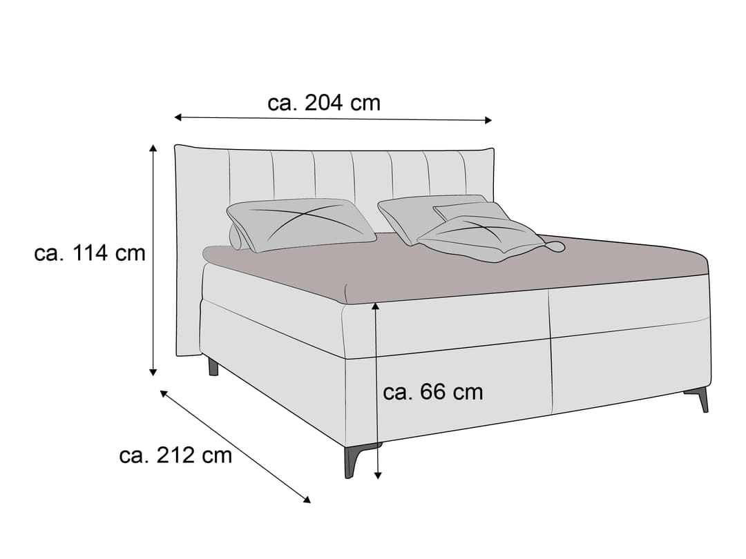 Boxspringbett Barghis | Grau