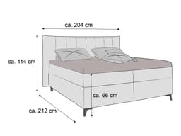 Boxspringbett Barghis | Grau