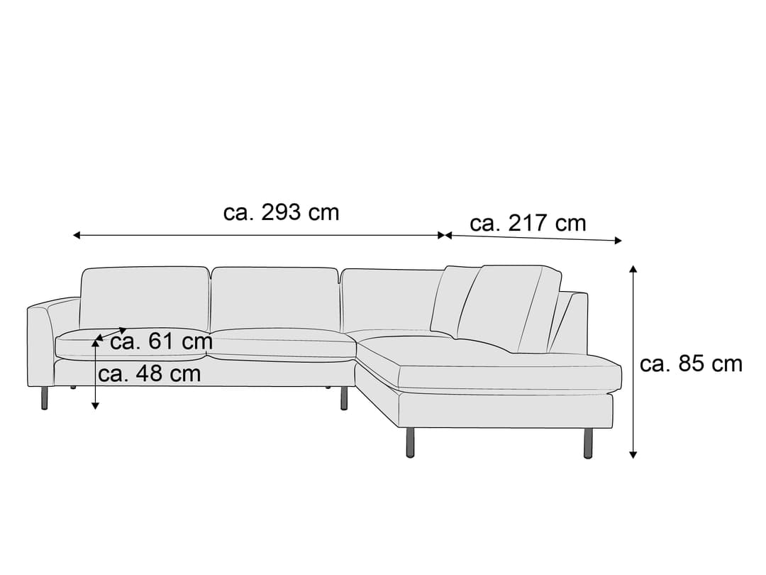Ecksofa Kaitlynn V | Braun