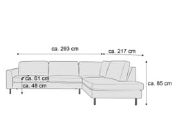 Ecksofa Kaitlynn V | Braun