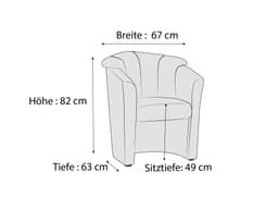 Polstersessel Robella | Weiß