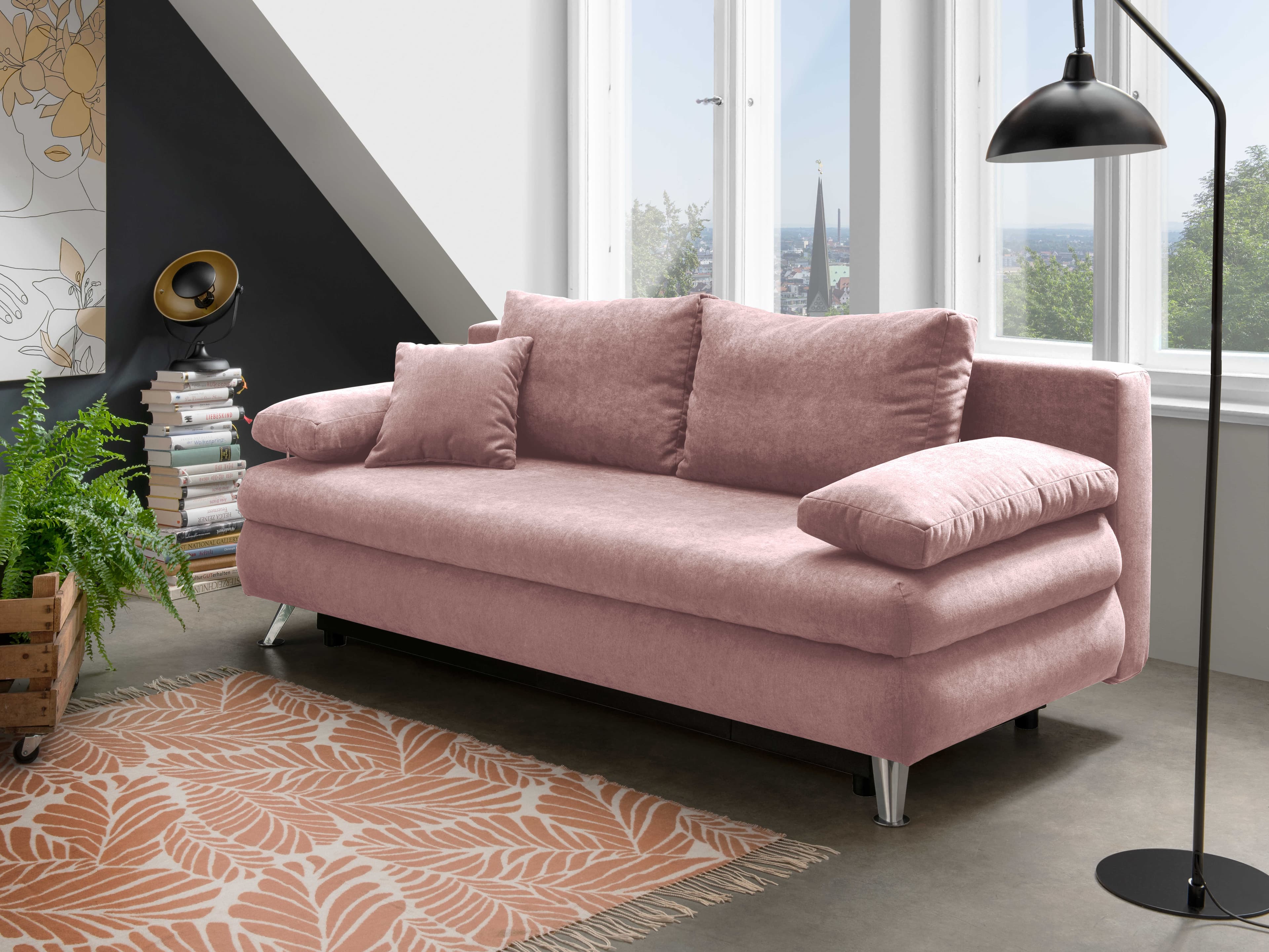 Schlafsofa Beal | Rosa