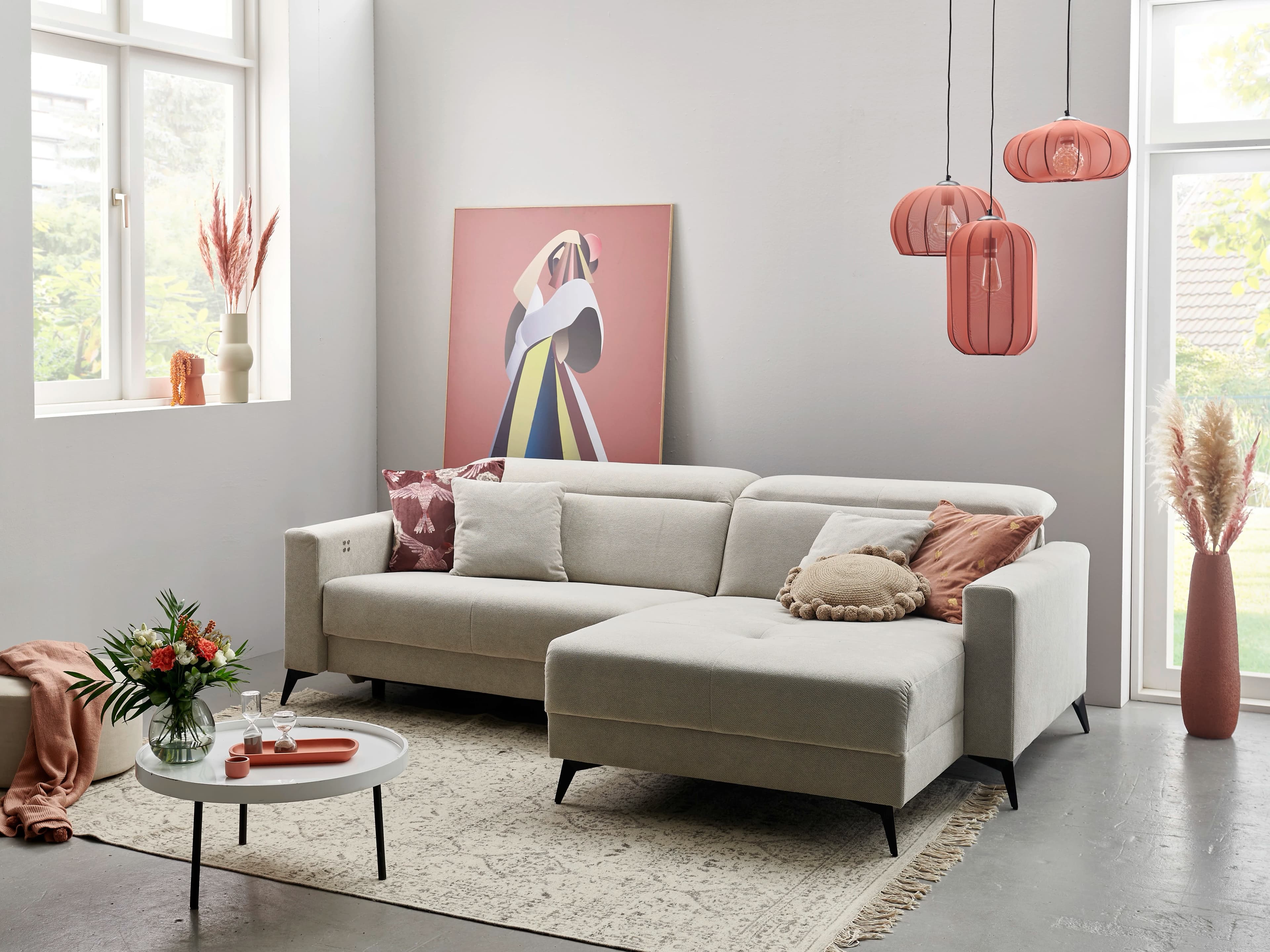 Ecksofa Iruma | Grau