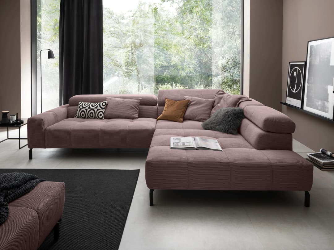 Ecksofa Chellini | Rosa