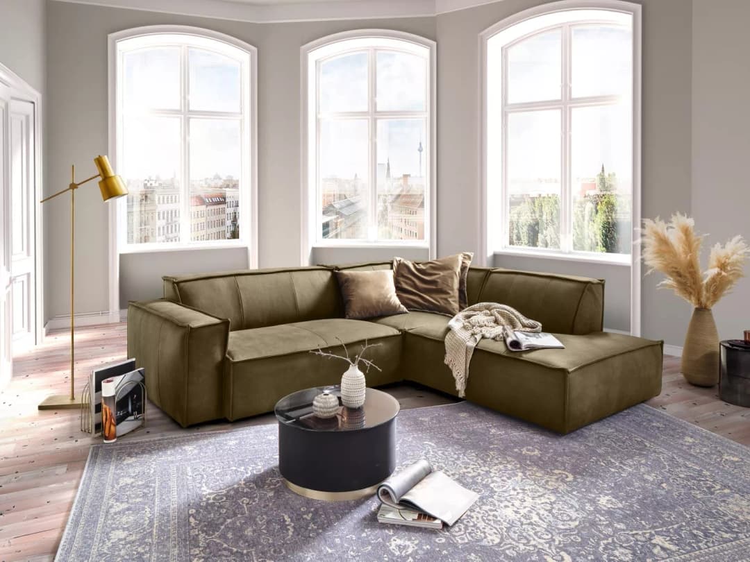 Ecksofa Croviana | Grün