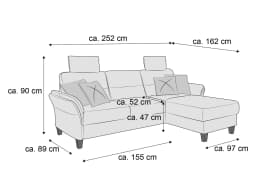 Ecksofa Sestriere II | Blau