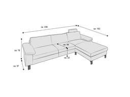 Ecksofa Cabianca IX | Weiß