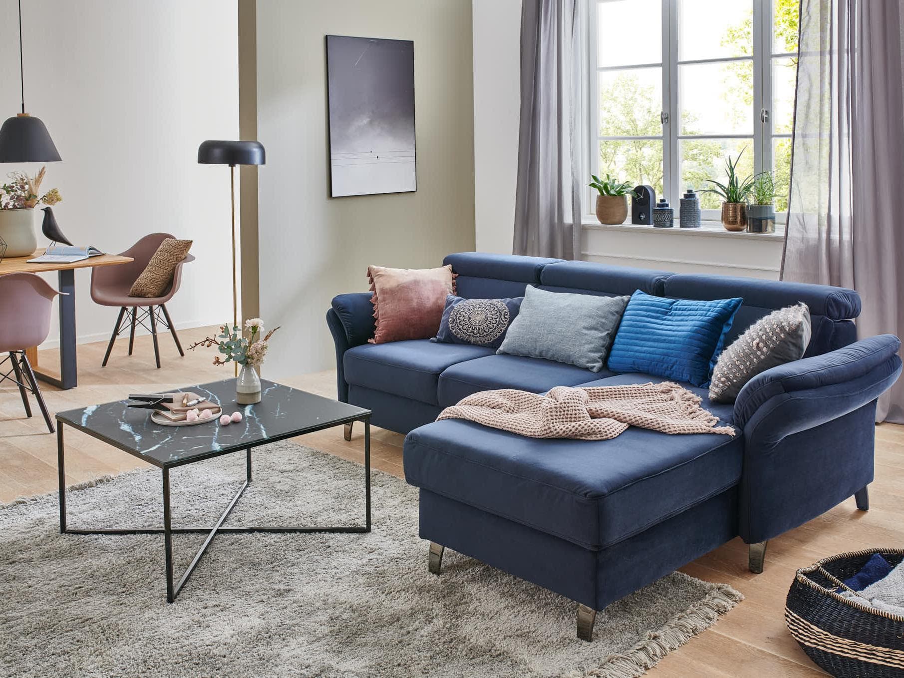 Ecksofa Scandicci IV | Blau