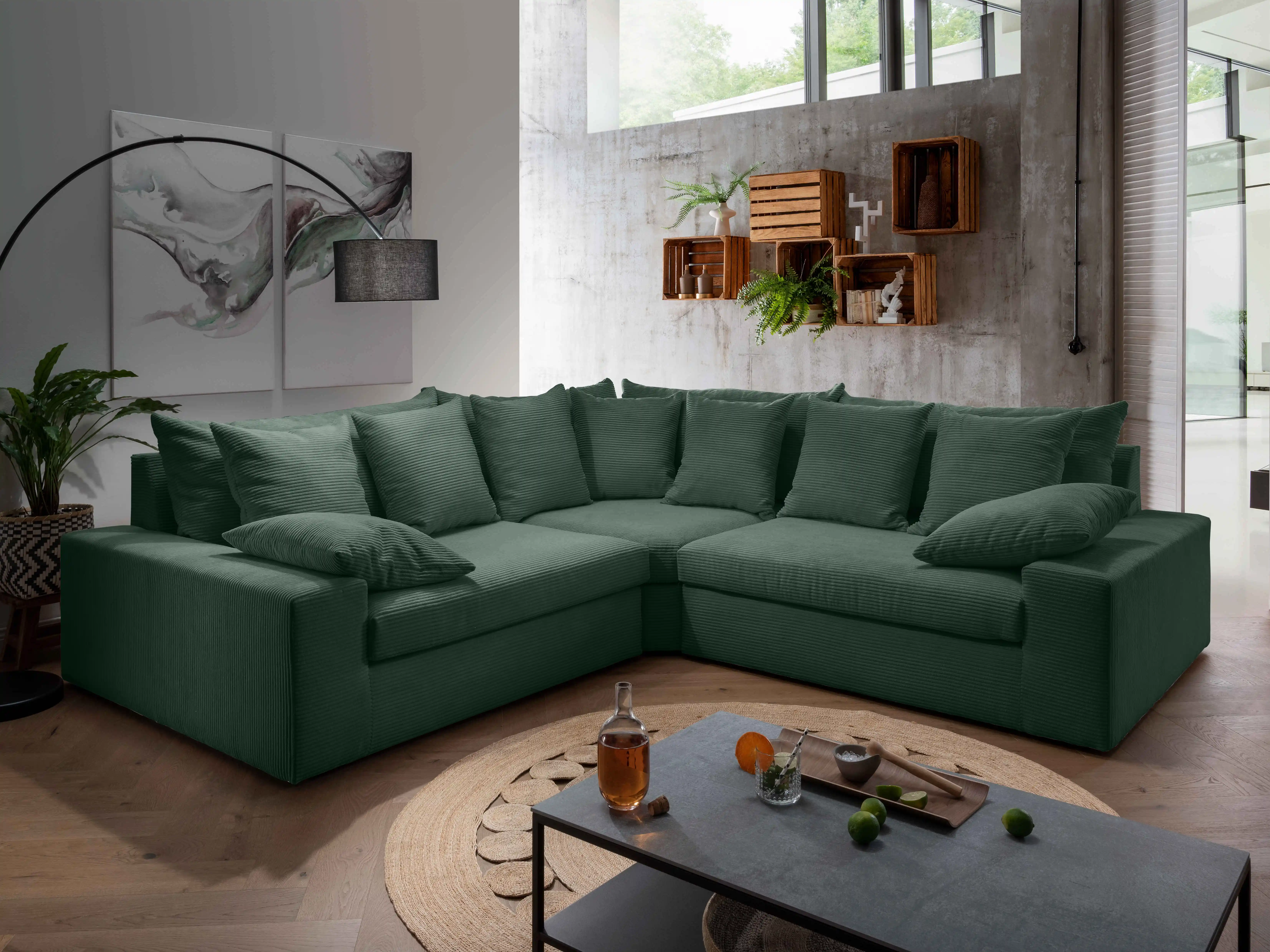 Ecksofa Breno II | Grün