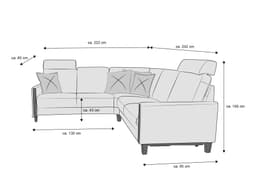 Ecksofa Kapoterra IV | Braun