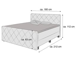 Boxspringbett Saile | Grau