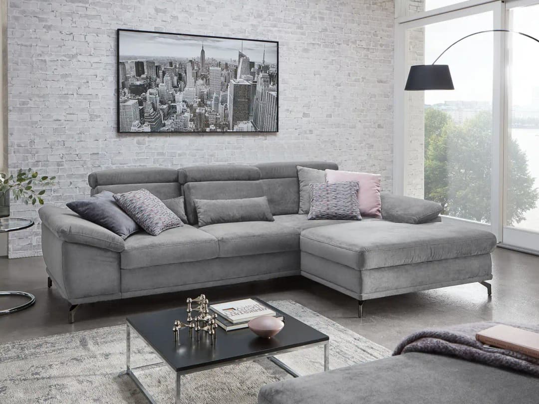 Ecksofa Supra | Grau