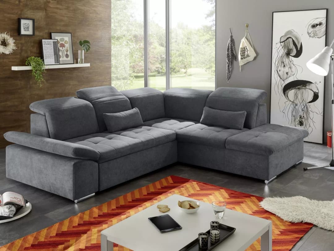 Ecksofa Borgiallo | Grau