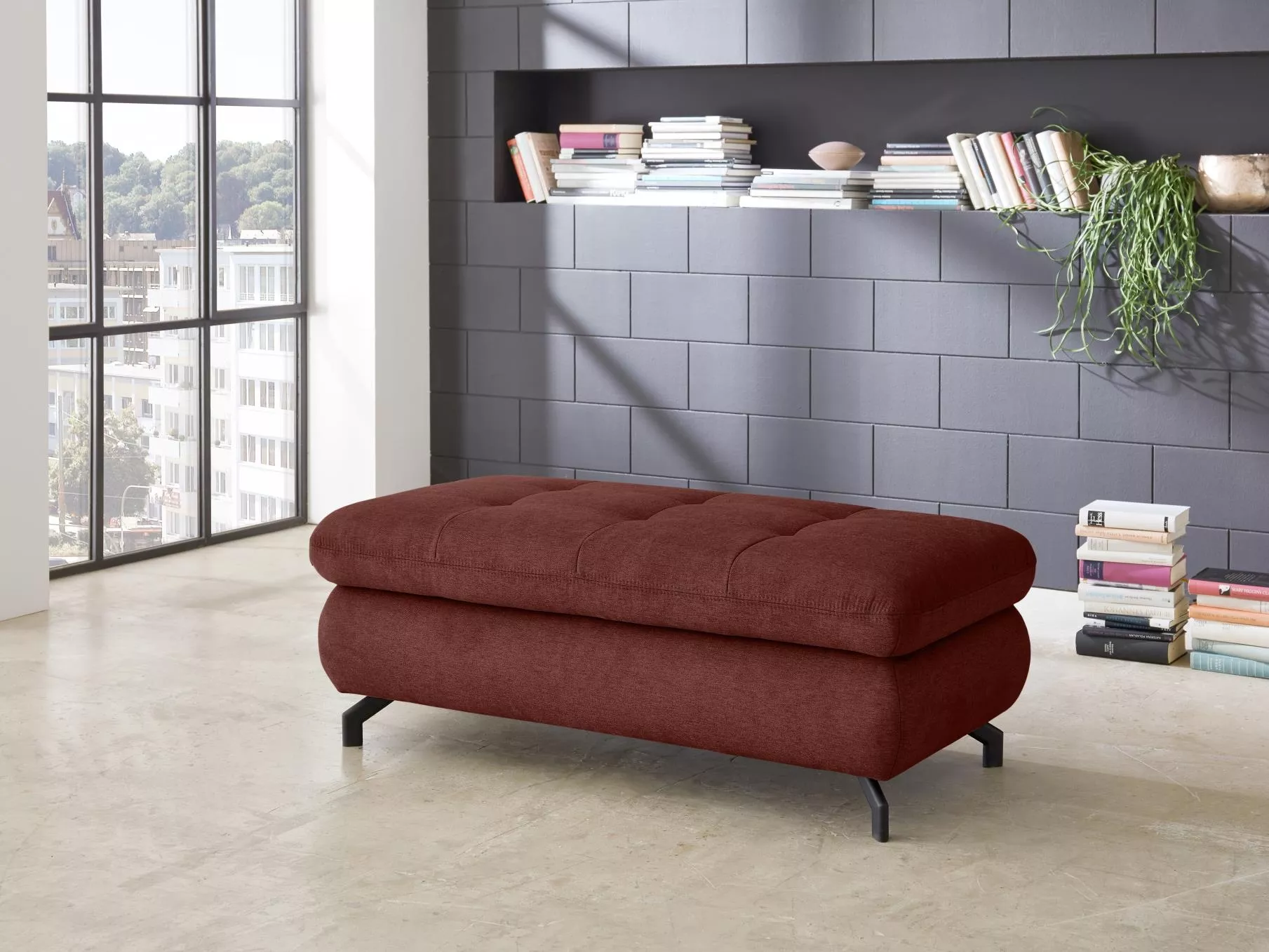 Polsterhocker Marella II | Rot